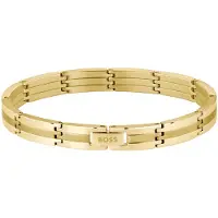 BOSS Gold-plated steel Bracciale da uomo Brooks 1580805