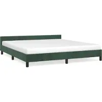 Syfax Giroletto senza Materasso Verde Scuro 180x200 cm in Velluto