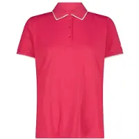 CMP Women's Polo Stretch Piquet Maglia polo Donna (44, fuchsia/rosso)