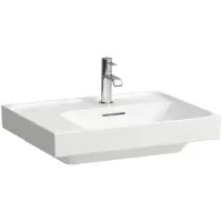 Laufen MEDA lavabo à poser, poncé, tablette à gauche, 600x460mm, 1 trou pour robinet, avec trop-plein, H8181120001041, H8181120001041