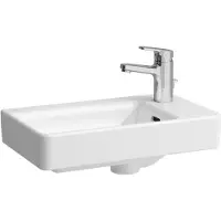 Laufen PRO S lave-mains, bassin à gauche, 1 trou de robinetterie à droite, sans trop-plein, 480x280mm, H8159544001141, H8159544001141