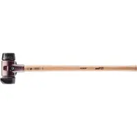 HALDER Mazza SIMPLEX soft-face con alloggiamento TE e manico in legno 700 mm, Ø 60, composizione in gomma con supporto / composizione in gomma