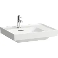 Laufen MEDA lavabo, encastrable, tablette à droite, 600x460mm, 1 trou pour robinet, avec trop-plein, H8171114001041, H8171114001041