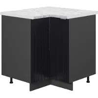 Vicco Mobile ad angolo cucina Fame-Line Nero rigato 80.5 cm , PL Marmo, Model 50681