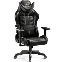Diablo X- Ray Gaming Armchair Poltrona da ufficio 4D Braccioli Design ergonomico Similcuoio Perforazione Funzione dondolo Dimensioni normali Nero-Grigio