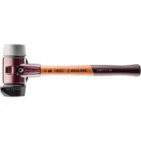 HALDER Mazza SIMPLEX soft-face con alloggiamento TE e manico in legno, Ø 80, composizione in gomma con base / TPE-mid