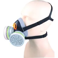 Delta Plus Maschera facciale semi-completa M6400, esclusa cartucce di filtro