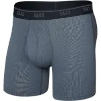 Saxx Quest Quick-Dry Mesh Boxer Brief Fly 6'' Intimo sintetico Uomo (XL, blu)