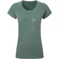 Mountain Equipment Women's Mountain Flower Tee T-shirt Donna (40, olivia/turchese)