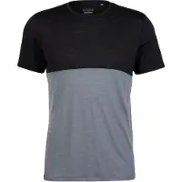 Stoic MerinoChill MMXX. Göteborg Colorblock Tee Maglia merino Uomo (L, grigio/nero)