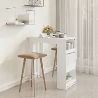 Prolenta Maison Exclusive - Tavolo da bar con ripiano bianco 102x50x103,5 cm Materiale ligneo
