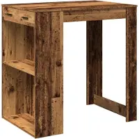 Syfax Tavolo da Bar Legno Antico 102x70x103,5 cm in in Truciolato