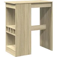 Syfax Tavolo Bar con Rastrelliera Sonoma 90x47,5x103,5 cm Multistrato
