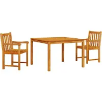 Syfax Set da Pranzo per Giardino 3 pz Marrone