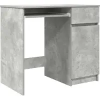 Syfax Scrivania Grigio Cemento 86x49x76 cm in Legno Multistrato