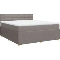 Syfax Giroletto a Molle con Materasso Tortora 200x200 cm in Tessuto