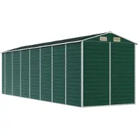 Syfax Capanno da Giardino Verde 191x640x198 cm in Acciaio Zincato