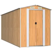 Syfax Capanno Giardino Marrone Chiaro 192x440x223 cm Acciaio Zincato