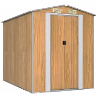 Syfax Capanno Giardino Marrone Chiaro 192x274x223 cm Acciaio Zincato