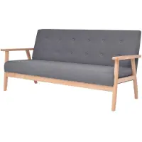 Syfax Set di Divani 2 pz in Tessuto Grigio Scuro