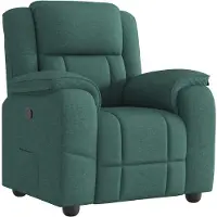 Syfax Poltrona Reclinabile in Tessuto Verde Scuro