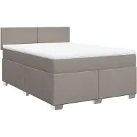 Syfax Giroletto a Molle con Materasso Tortora 160x200 cm in Tessuto