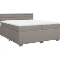 Syfax Giroletto a Molle con Materasso Tortora 200x200 cm in Tessuto