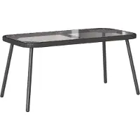 Syfax Tavolino da salotto Nero 90 x 45 x 43 cm polyrattan