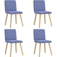 Syfax Sedie da Pranzo 4 pz Blu Jeans in Tessuto