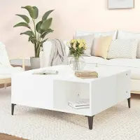 Prolenta Maison Exclusive - Tavolino bianco 80x80x36,5 cm Materiale ligneo