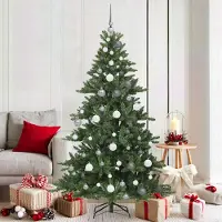 Prolenta Maison Exclusive - Albero di Natale artificiale pieghevole, verde, 180 cm, in PVC e acciaio