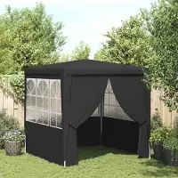 Prolenta Maison Exclusive - Tenda da festa professionale con pareti laterali, dimensioni 2,5 x 2,5 metri, colore antracite, grammatura 90 g/m²