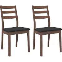 Syfax Sedie da Pranzo con Cuscini 2pz Marrone Legno Massello di Hevea