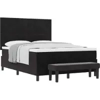 vidaXL Letto boxspring con testiera, nero, 200 x 160 cm, velluto