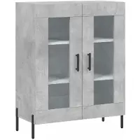 Syfax Credenza Grigio Cemento 69,5x34x90 cm in Legno Multistrato