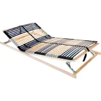 Prolenta Maison Exclusive - Rete a doghe per letto, marrone, 140 x 190 cm, in faggio massiccio