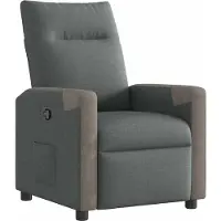 Syfax Poltrona Reclinabile in Tessuto Grigio Scuro