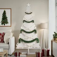 Prolenta Maison Exclusive - Albero di Natale da decorare Bianco 180 cm Legno massello di pino
