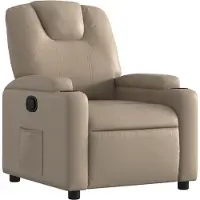 Syfax Poltrona Reclinabile Cappuccino in Pelle finta