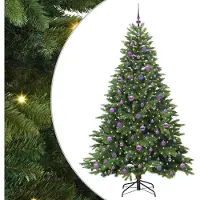 Syfax Albero di Natale artificiale con 300 LED Verde 210 cm PE e PVC