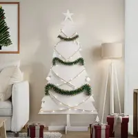 Prolenta Maison Exclusive - Albero di Natale da decorare Bianco 150 cm Legno massello di pino