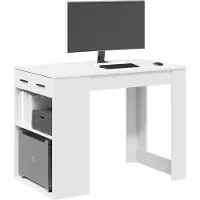 Prolenta Maison Exclusive - Scrivania con cassetti e ripiano Bianco 102x62x77,5 cm