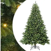 Syfax Albero di Natale artificiale con 300 LED Verde 210 cm PE e PVC