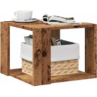 Prolenta Maison Exclusive - Tavolino effetto legno antico 40x40x30 cm Materiale ligneo
