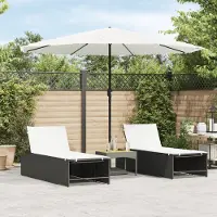Prolenta Maison Exclusive - Ombrellone con palo in acciaio, colore bianco, dimensioni 324x324x247 cm
