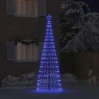 Prolenta Maison Exclusive - Albero di Natale a LED EKENAS, 400 cm, 800 LED, colore blu, struttura in acciaio, colore blu