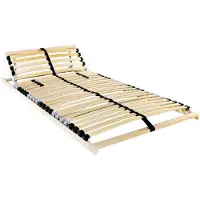 Prolenta Maison Exclusive - Rete a doghe per letto, marrone, 90 x 190 cm, faggio massiccio