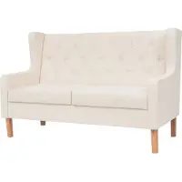 Syfax Set Divani 2 pz in Tessuto Bianco Crema