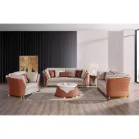 AEA Wohnlandschaft Sofa Polster Sofagarnitur 3+2+1 Sitzer Couchtisch Beistelltisch