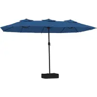 Syfax Ombrellone a Doppia Testa Azzurro 449x265 cm